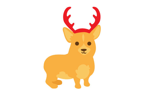 Christmas Crafting with Dog with Red Antlers