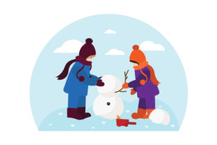 Christmas Crafts: Kids Making a Snowman