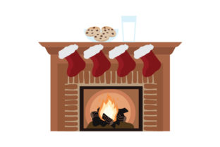 Cookies and Milk on Fireplace: Christmas Crafts Asset Review