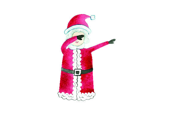 Dabbing Mrs. Claus: Watercolor Christmas Crafts Asset