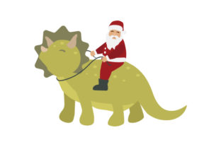 Enhance Your Christmas Crafts with Santa Riding a Dinosaur