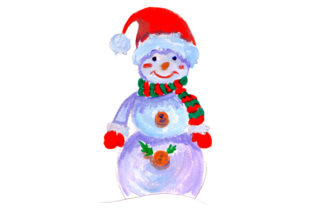 Gouache Snowman Crafts for Christmas Content