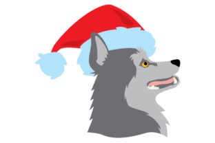 Husky Wearing Santa Hat: A Festive Craft for Christmas