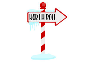 North Pole Sign for Christmas Crafts & Branding