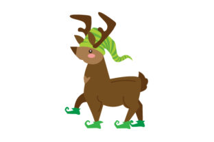 Reindeer Elf Hat SVG for Christmas Crafts