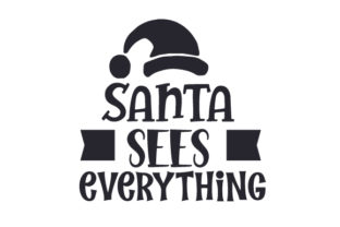 Santa Sees Everything: Christmas Crafts Design Asset