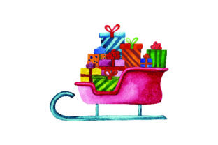 Sleigh Full of Presents: Watercolor for Christmas Crafts