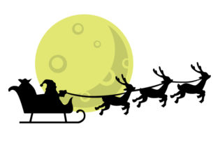 Weihnachtsmann-Schlittensilhouette: Christmas Crafts Asset